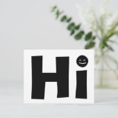Hallo grote letters groeten leuk Briefkaart (Staand voorkant)