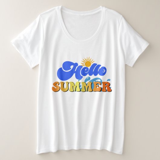 hallo grote maat t-shirt (Design voorkant)