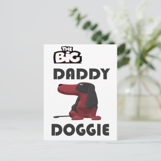 Hallo Grote papa hond Briefkaart (Staand voorkant)