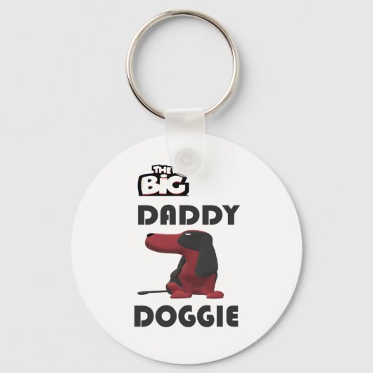 Hallo Grote papa hond Sleutelhanger (Voorkant)