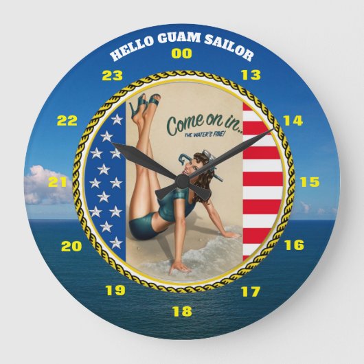 HALLO GUAM SAILOR GROTE KLOK (Voorkant)