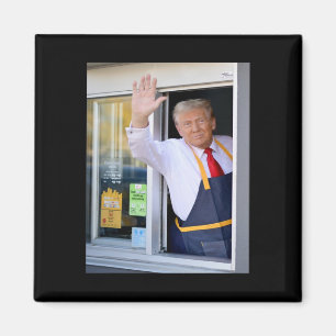 Hallo, haal je burger, Donald Trump bakt frietjes Magneet