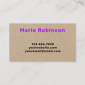 Hallo Hallo Bold Font Visitekaartje (Achterkant)