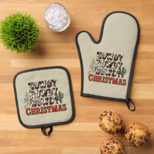 Hallo Hallo Hallo Kerst Familie Kerstfeest Cadeau Ovenwant & Pannenlap Set