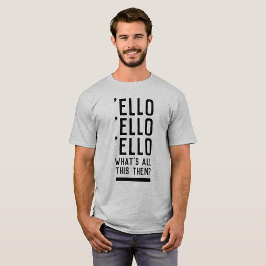 Hallo Hallo Hallo - Politiethema. T-shirt (Voorkant volledig)