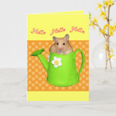 Hallo hallo hamster kaart (Gele Bloem)