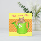 hallo hallo hamster kaart (Staand voorkant)