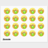 Hallo hallo hamster ronde sticker (Vel)