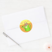 Hallo hallo hamster ronde sticker (Envelop)