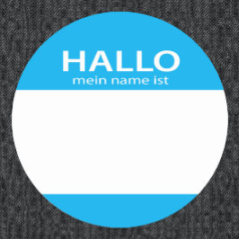 Hallo Hallo Mein Naam Lijst Duits Ronde Sticker