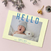Hallo | HALLO | Mijn Baby | Moderne foto-Lijst geb Aankondiging