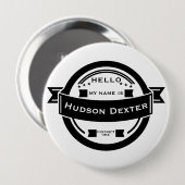 Hallo Hallo Mijn naam is Gepersonaliseerd Ronde Button 4,0 Cm (Voorkant /achterkant)
