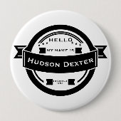 Hallo Hallo Mijn naam is Gepersonaliseerd Ronde Button 4,0 Cm (Voorkant)