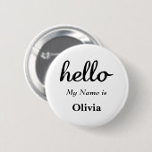 Hallo Hallo Mijn naam is Gepersonaliseerd Ronde Button 5,7 Cm (Voorkant /achterkant)