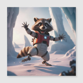 Hallo Hallo Raccon Magnetische Uitnodiging