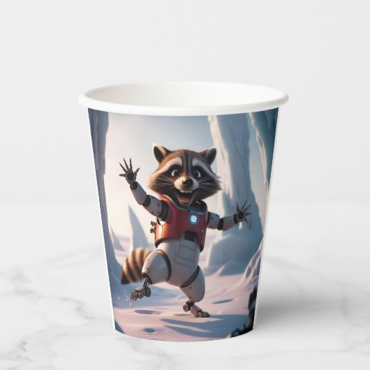 Hallo Hallo Raccon Papieren Bekers (Voorkant)