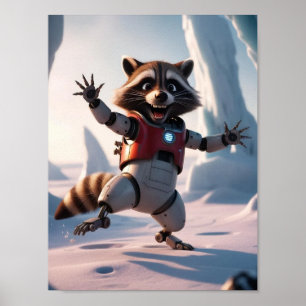 Hallo Hallo Raccon Poster