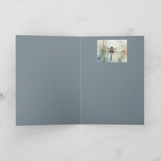 Hallo Hallo Waterverf Dragonfly Art Kaart (Binnen)