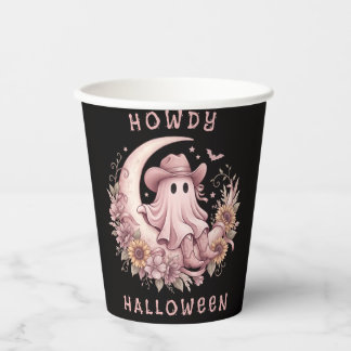 Hallo Halloween Boho Western Geest op Maan Papieren Bekers