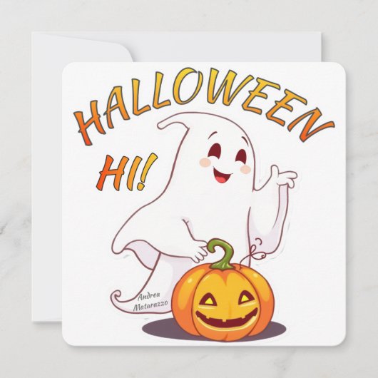 Hallo ! Halloween Feestdagenkaart (Voorkant)
