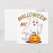 Hallo ! Halloween Feestdagenkaart (Voorkant / Achterkant)