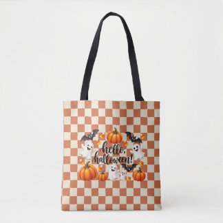 Hallo Halloween Geesten & Pompoenen Boodschappenta Tote Bag