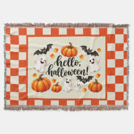 Hallo Halloween Geesten Vleermuizen Pompoenen Geru Deken