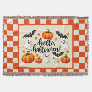 Hallo Halloween Geesten Vleermuizen Pompoenen Geru Deken
