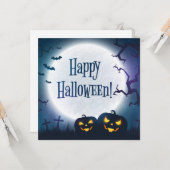 Hallo Halloween Groeten Kaart (Voorkant / Achterkant in situ)