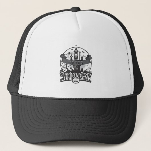 Hallo Halloween - Halloween feest Trucker Pet (Voorkant)