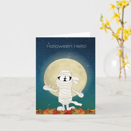 Hallo Halloween Kaart (Gele Bloem)