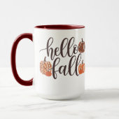 Hallo Halloween Pompoen Herfst Leopard Graphic Mok (Links)
