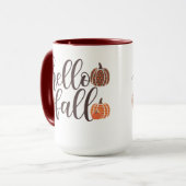 Hallo Halloween Pompoen Herfst Leopard Graphic Mok (Voorkant links)