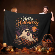Hallo Halloween Schattig Spookje Drinkt Koffie