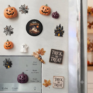 Hallo Halloween Schattig Spookje Drinkt Koffie Magneet