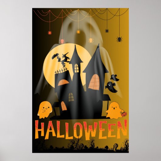 Hallo Halloween, Schattige en Horror Boo Graphic Poster (Voorkant)