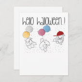 hallo Halloween Shirt, Funny Halloween Ghosts Feestdagenkaart (Voorkant / Achterkant)