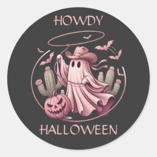 Hallo Halloween Woestijn Geest Lasso Ronde Sticker