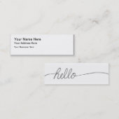 hallo handgeschreven notitie mini visitekaartje (Voorkant / Achterkant)