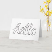 Hallo Handgetekende Hi Kaart (Gele Bloem)