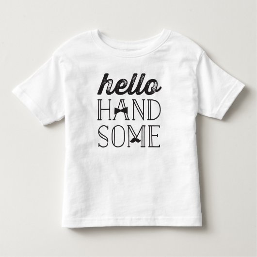 hallo Handsome Bow Stropdas Little Man Boy Kinder  Kinder Shirts (Voorkant)