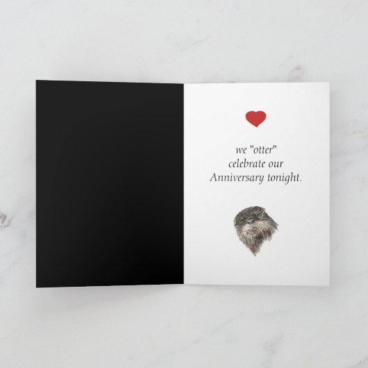 hallo Handsome Masculine Otter Jubileum Humor Kaart (Binnen)