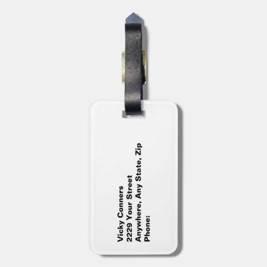 hallo Handsome Profile Face Drawing Typografie Bagagelabel (Achterkant verticaal)