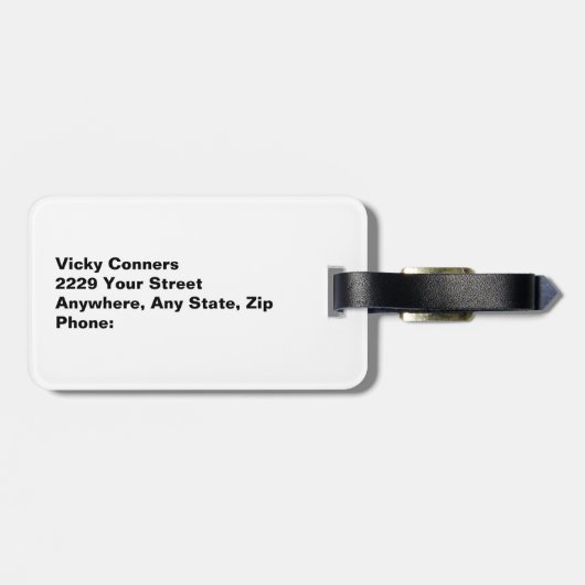 hallo Handsome Profile Face Drawing Typografie Bagagelabel (Achterkant horizontaal)