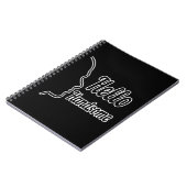 hallo Handsome Profile Face Drawing Typografie Notitieboek (Linkerzijde)