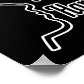 hallo Handsome Profile Face Typography Small Poster (Hoek)