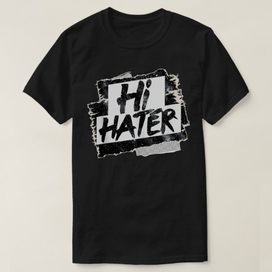 Hallo Hater Bye Hater Grappige Hilarische Front Ba T-shirt (Design voorkant)