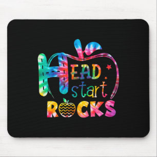 Hallo Head Start Rock Tie Dye Byck Om School Teach Muismat