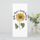 hallo! Heb een mooie zomer - zonnebloem (Staand voorkant)