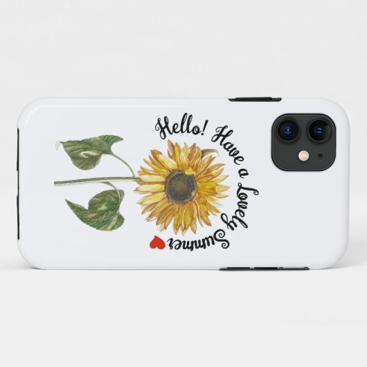 hallo! Heb een mooie zomer -  zonnebloem Case-Mate iPhone Case (Achterkant (horizontaal))